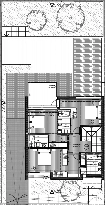 Plantas das Moradias à Esquerda: Piso 1